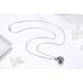 Black and White Dazzling 925 Sterling Silver Chain